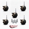 Service Caster 2'' Antique Metal Hood Twin Caster Locking Nylon Wheels Grip Neck Stem, 5PK SCC-GN02S50D-NYS-WA-B-5 - alternate 4